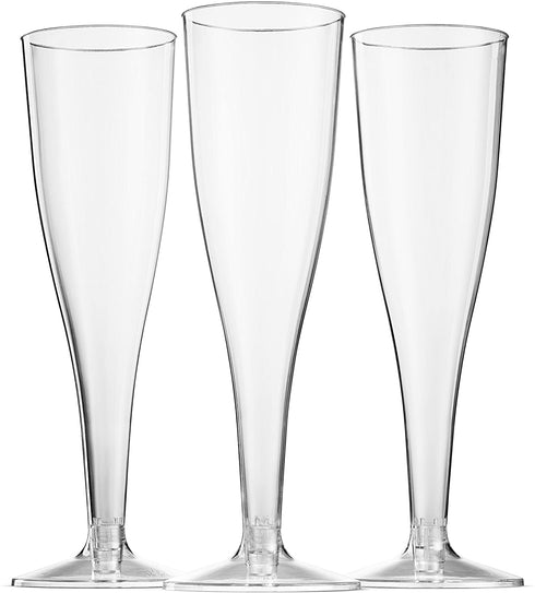 50 Plastic Champagne Flutes 5 Oz Clear Plastic Toasting Glasses Disposable Wedding Party Cocktail Cups