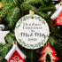 Moblade Our First Christmas As Mr & Mrs 2021 Christmas Ornament, for Couples Newlyweds Married, Wedding Decoration Ornament, Wedding Keepsake Ornament 2021