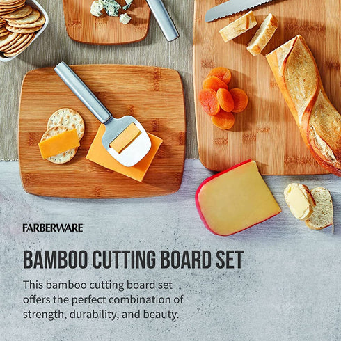 Farberware Bamboo Cutting Boards, Set of 3