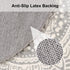 Uphome Small Boho Bathroom Rugs 18" x 25" Grey Mandala Bath Mat with Pom Pom Fringe Cute Farmhouse Bohemian Bath Rug Soft Non-Slip Washable Shower Mat for Bathtub Sink Powder Room