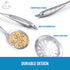 Zulay Kitchen Professional Skimmer Spoon - Stainless Steel Slotted Spoon With Extra Large Bowl & Comfortable Grip Handle - Durable Food Grade Strainer Spoon For Draining & Frying (14.5 inch)