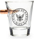 US Navy Bullet Glasses USN Drinking Glasses with Bullets (2 Oz)