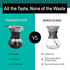 Coffee Gator Pour Over Coffee Maker - 10.5 oz Paperless, Portable, Drip Coffee Brewer Pour Over Set w/ Glass Carafe & Stainless-Steel Mesh Filter, Black