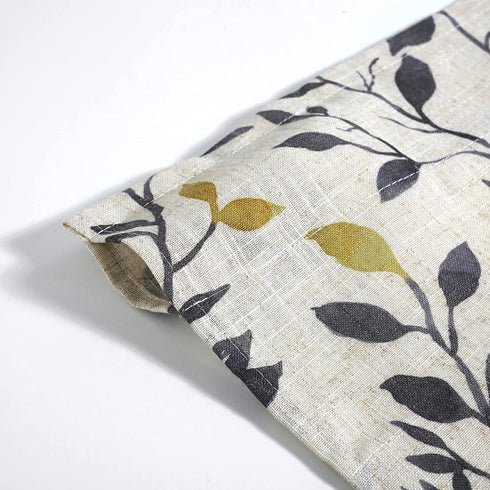 Inselnwald Tree Leaves Linen Kitchen Valance, Small Window Curtain Valance for Bathroom Dining Room Living Room Bedroom Rod Pocket 54 by 18 Inches Mustard Yellow