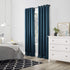 Sun Zero Nordic Theater Grade Extreme 100% Blackout Grommet Curtain Single Panel, 52" x 84", Teal