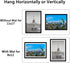 ENJOYBASICS 11x17 Picture Frame Black Poster Frame,Display Pictures 8x12 with Mat or 11x17 Without Mat,Wall Gallery Photo Frames,2 Pack
