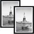 ENJOYBASICS 11x17 Picture Frame Black Poster Frame,Display Pictures 8x12 with Mat or 11x17 Without Mat,Wall Gallery Photo Frames,2 Pack