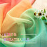 Lofus Sheer Window Curtains, Rods Pocket Voile Fabric Drapes/Panels/Treatments for Living Room/Kitchen/Bedroom, 52 x 96, Set of 2, Rainbow