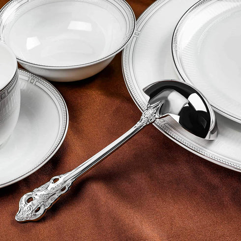 KEAWELL Gorgeous 1 oz. 18/10 Stainless Steel Gravy Ladle, 2 Pieces Silver Color Small Gravy Sauce Ladle for Stirring