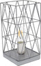 Simple Designs LT1073-GRY Geometric Square Metal Table Lamp, Gray