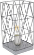 Simple Designs LT1073-GRY Geometric Square Metal Table Lamp, Gray