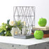 Simple Designs LT1073-GRY Geometric Square Metal Table Lamp, Gray