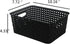 Morcte Black Plastic Storage Basket Bins Organizer, 4-Pack