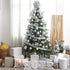 80mm/3.15" Shatterproof Christmas Ball Ornaments,Clear Plastic Decorative Christmas Balls Hanging Xmas Tree Baubles Set with Stuffed Delicate Glittering Decorations(Silver)