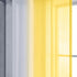 Kitchen Curtains Grey and Lemon Yellow Summer Decor Ombre Sheer Short Curtains for Bathroom Small Windows Sunflower Yellow Light Gray 45 Inch Length