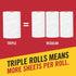 Brawny Flex Paper Towels, 8 Triple Rolls = 24 Regular Rolls, Tear-A-Square, 3 Sheet Size Options, Quarter Size Sheets