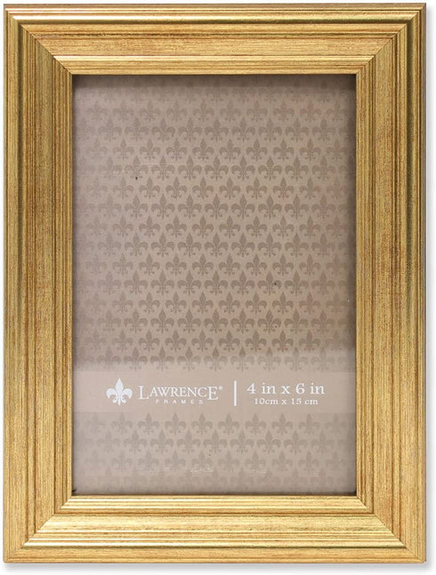 Lawrence Frames Sutter Burnished Picture Frame, 4 by 6-Inch, Gold