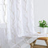 Lazzzy Sheer Curtains for Bedroom 84 Inch Length Floral Embroidered White Sheers for Living Room Embroidery Voile Grommet Window Curtain Panels Set 2 Pcs