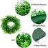 Kurala 20 Inches Artificial Green Leaf Wreath with 40 Led Lights and Timer Battery Operated Front Door Wall Window Party Decoration