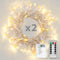 Koxly String Lights, 2 Pack Battery Operated String Lights with Remote Timer Waterproof 8 Modes 36ft 100 LED String Lights for Bedroom,Garden,Party,Xmas Tree Indoor Outdoor Decorations, Warm White