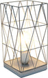 Simple Designs LT1073-GRY Geometric Square Metal Table Lamp, Gray