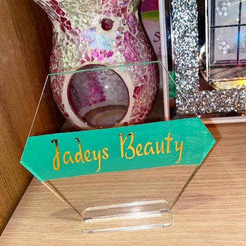 XIAOYUE 5 Sets Acrylic Blanks Hexagon with Stand,DIY Clear Wedding Signs,Personalized Hand Lettered Table Numbers (2.5'')