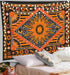 Raajsee Sun And Moon Tapestry Aesthetic- Burning Sun With Stars Mystic Wall Hanging Tapestries Hippie- Golden Celestial Tapestrys For Bedroom- Indie Wall Tapastry Hippie Room D©cor 82x92 inch