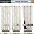 FMFUNCTEX Gold White Tree Sheer Curtains 45" Length Foil Branch Tree Curtain Panels for Living Room Bedroom Light Filtering Curtain Panels for Small Windows Rod Pocket 2 Panels