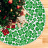 Qilmy St. Patrick's Day Shamrocks Tree Skirt Winter New Year House Decorative Supplies for Holiday Office Gift Tree Base Cover Mat Decorations 35.4inch