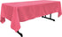 LA Linen Polyester Poplin Washable Rectangular Tablecloth, Stain and Wrinkle Resistant Table Cover 60x126, Fabric Table Cloth for Dinning, Kitchen, Party, Holiday 60 by 126-Inch, Hot Pink