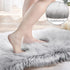 Ashler HOME DECO Soft Faux Sheepskin Fur Chair Couch Cover Area Rug Bedroom Floor Sofa Living Room Light Gray 2 x 3 Feet