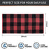 Mordimy 100% Cotton Waffle Weave Buffalo Plaid Kitchen Towels, 13 x 28 Inches, Super Soft and Absorbent Dish Towels for Drying Dishes, 4-Pack, Black & Red