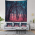 Shrahala Stranger Red Forest Tapestry, Mystic Green Moonlight Wall Hanging Large Tapestry Psychedelic Tapestry Decorations Bedroom Living Room Dorm(59.1 x 59.1 Inches, Red Forest)