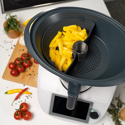 Mixcover cooking chamber divider (HALF) for Thermomix Varoma steam cooking chamber - to divide the cooking chamber, steam cooking divider compatible with TM5 TM6 TM31 half