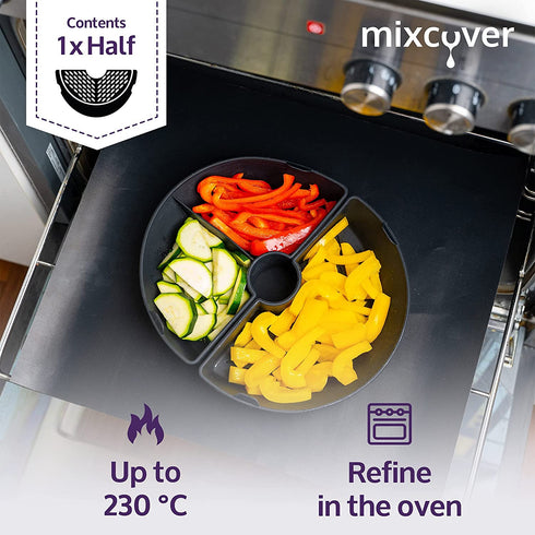 Mixcover cooking chamber divider (HALF) for Thermomix Varoma steam cooking chamber - to divide the cooking chamber, steam cooking divider compatible with TM5 TM6 TM31 half