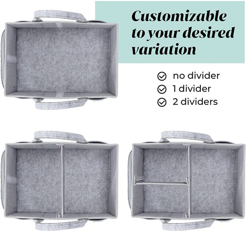 Infinite Lotus Baby Diaper Caddy Organizer for Diapers, Wipes & Other Nursery Essentials - Portable Diaper Caddy for Changing Table Organizer & Around the House - Diaper Caddy Basket - Diaper Storage Caddy