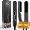 Aberlite EDC - Premium Beard Straightener Brush for Men - Professional Straightening Tool Heated Comb - Beard Kits for Men - Beard Kits Gift Sets Men - Beard Grooming Kit for Men Gift Set (Grey)