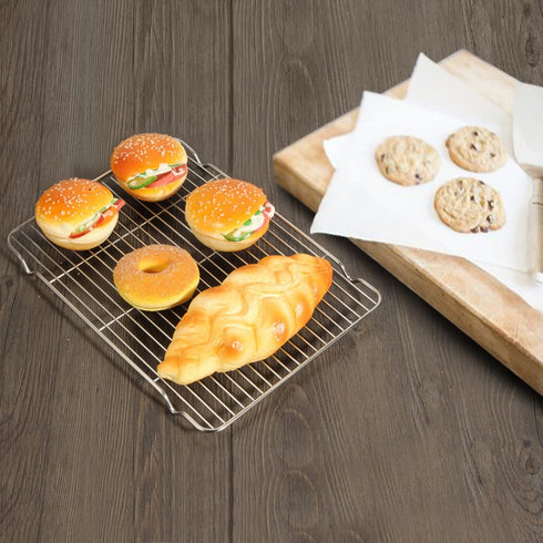 Bastwe Baking Sheet and Cooling Rack Set, Stainless Steel Commercial Grade Cookie Sheet and Rack Set, 12.5 x 10 x 1 inch, Healthy & Nontoxic & Rustproof & Easy Clean & Dishwasher Safe