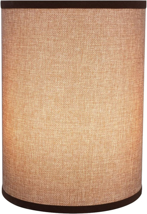 Aspen Creative 31268 Transitional Drum (Cylinder) Shaped Spider Construction Lamp Shade in Straw Yellow, 8" wide (8" x 8" x 11")