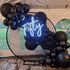 Oopat Matte All Black Balloon Garland Arches,50th Birthday Graduation Anniversary Engagement Masculine Party Halloween New Year Party Decoration (Black)