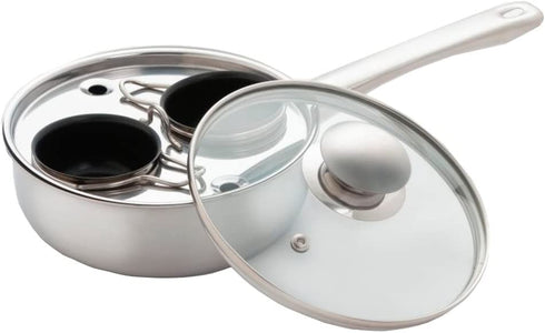 ExcelSteel Egg Poacher, 2 Cup, Stainless,530,5