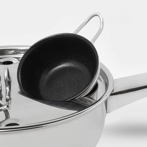 ExcelSteel Egg Poacher, 2 Cup, Stainless,530,5
