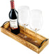 Strova Rectangular Wood Serving Tray with Handles 16 Inch Long Narrow Tray for Serving Wine, Appetizers, Coffee, Condiments, Fruits, and More