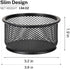 MaxGear Paper Clip Holder Mesh Paper Clip Holders Paperclip Holders Paper Clip Dispenser for Desk Paper Clip Organizer Office Binder Clip Holder Black, 4 Pack