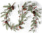 LOHASBEE Artificial Christmas Garland, 5 Feet Pine Cone Boxwood Garland with Red Berries, Bells Glitter for Christmas Indoor Outdoor Garden Gate Front Door Home Wall Window Stair Decor