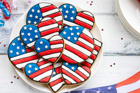 Fox Run Heart Shaped Cookie Cutters, 5-Piece Set with Storage Tin Included, Stainless Steel