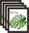 Picture Frame 8 x 10in Black Wood Poster Frame, Display Pictures 5 x 7 with Mat for 8 x 10 with Mat, Wall Gallery Photo Frames, 4 Pack
