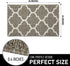 Kitinjoy Premium Indoor Door Mat, 20"x32" Non Slip Absorbent Entryway Rug, Resist Dirt Floor Mat Entrance Rug, Machine Washable Low-Profile Inside Floor Door Mat Area Rug for Entryway, Brown Trellis