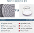 Coasters for Drinks, Braided Absorbent Coasters with Holder (6-Piece Set) for Home and Kitchen-Light (Set 2)
