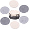 Coasters for Drinks, Braided Absorbent Coasters with Holder (6-Piece Set) for Home and Kitchen-Light (Set 2)